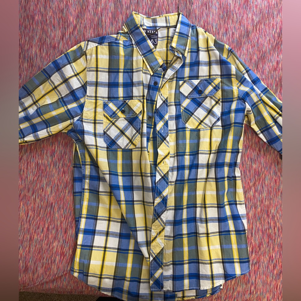 Raw State short sleeve button up shirt.